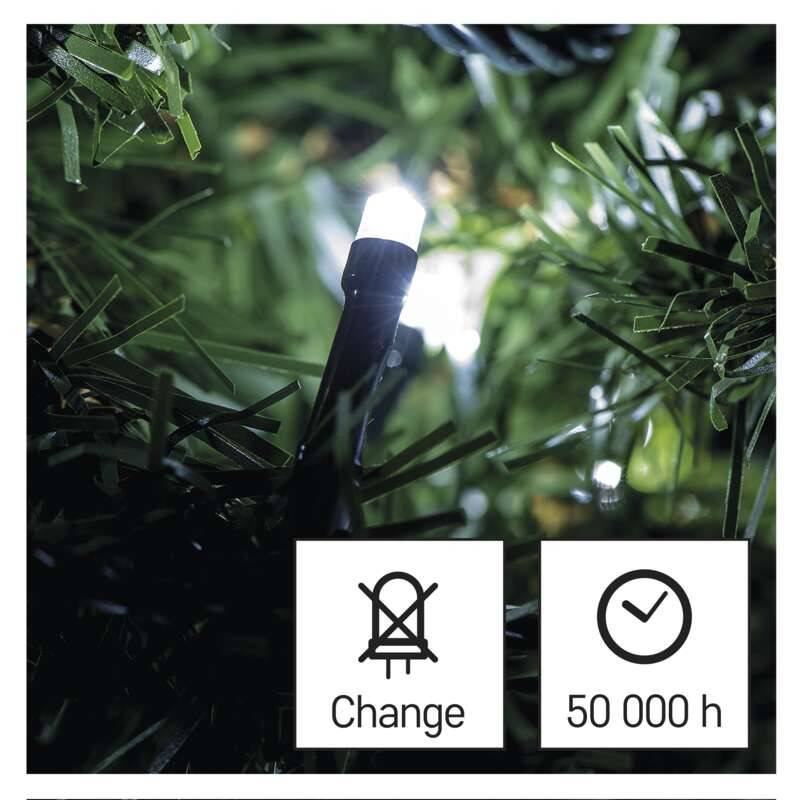 LED Christmas chain 500 LED, 50 m, cool white, timer
