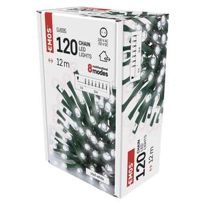 Valguskett 120 LED Classic 5+12m külm valgus 8 funktsiooni