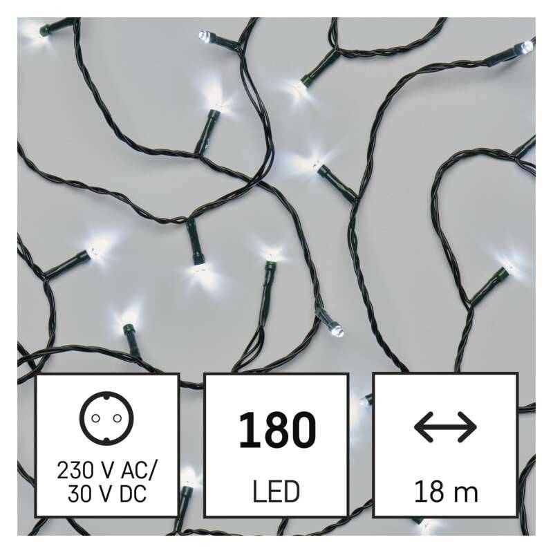 Valguskett 180 LED Classic 5+18m külm valgus 8 funktsiooni