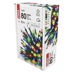 LED String Light, 8m, 80 LED, multicolor, with timer