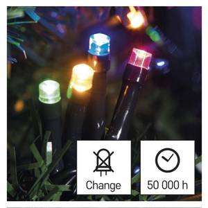 LED String Light, 8m, 80 LED, multicolor, with timer