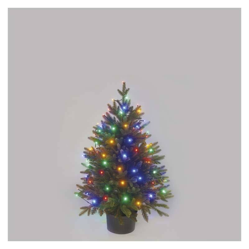 LED String Light, 8m, 80 LED, multicolor, with timer