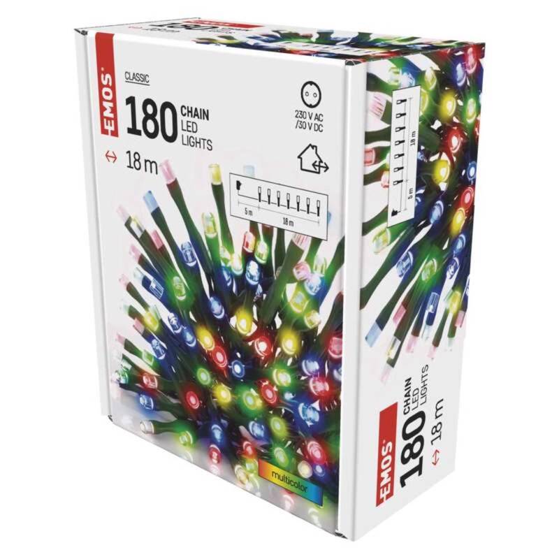 Valguskett 180 LED Classic 5+18m mitmevärviline valgus taimeriga