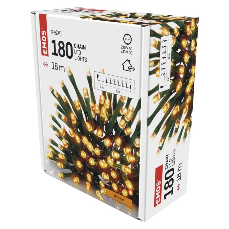 180LED XMAS CLS TIMER 18M VNT