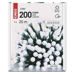 Valguskett 200 LED Cherry 5+20m külm valgus taimeriga