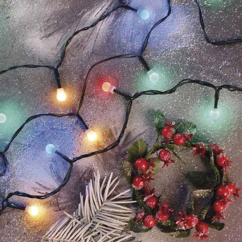 Valguskett 200 LED Cherry 5+20m mitmevärviline valgus taimeriga