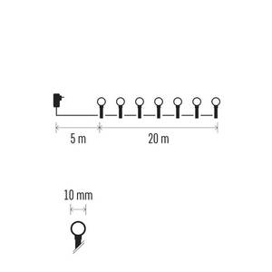 Valguskett 200 LED Cherry 5+20m soe valgus taimeriga