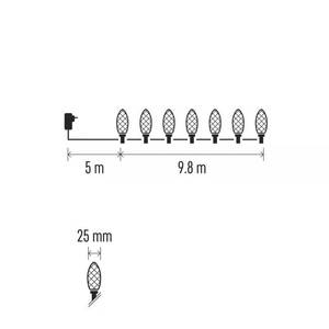Valguskett 50 LED 5+9,8m käbid külm valgus