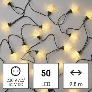Valguskett 50 LED 5+9,8m käbid soe valgus