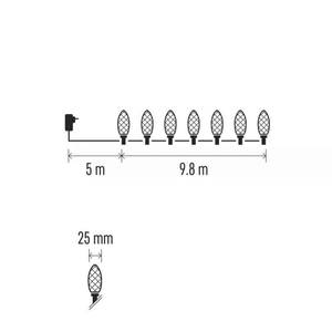 Valguskett 50 LED 5+9,8m käbid soe valgus