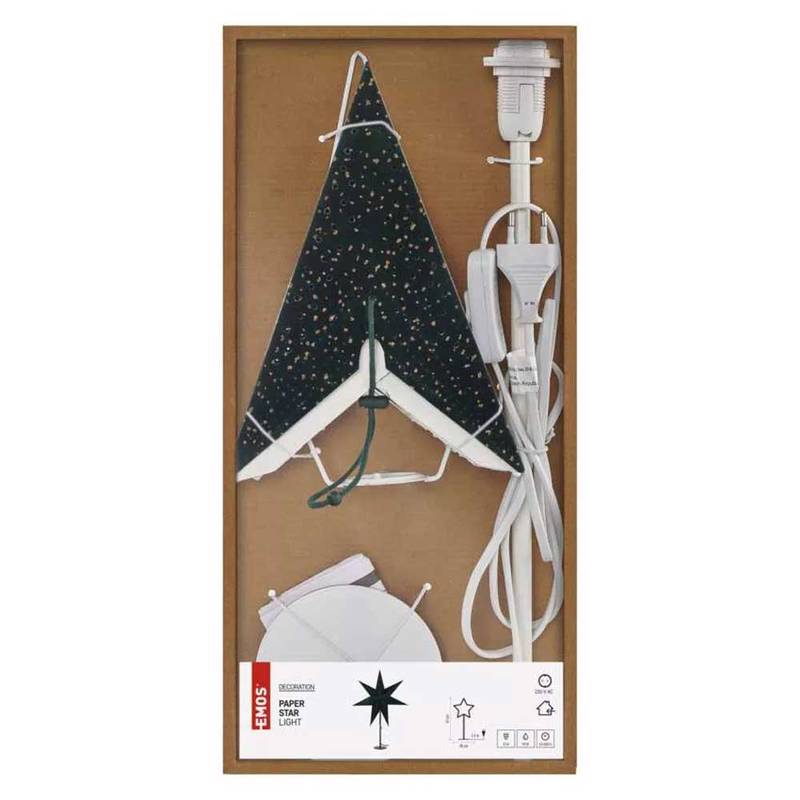 Dekoratsioon LED pabertäht 45cm E14 aluse peal roheline *