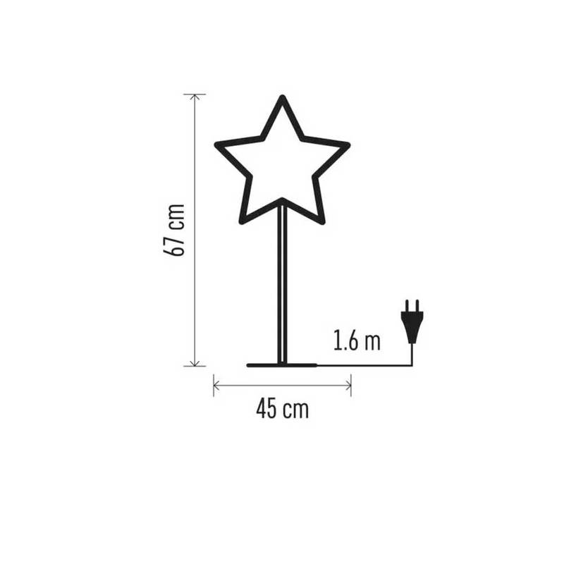 Dekoratsioon LED pabertäht 45cm E14 aluse peal roheline *