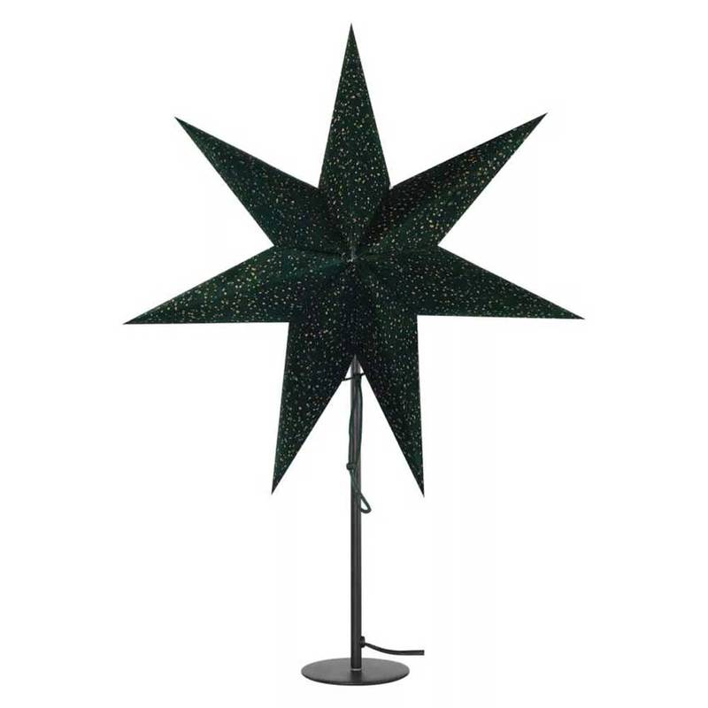 Dekoratsioon LED pabertäht 45cm E14 aluse peal roheline *