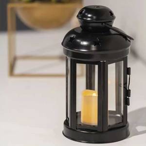 BLACK LANTER 1LED CANDLE VNT