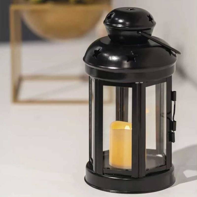 BLACK LANTER 1LED CANDLE VNT