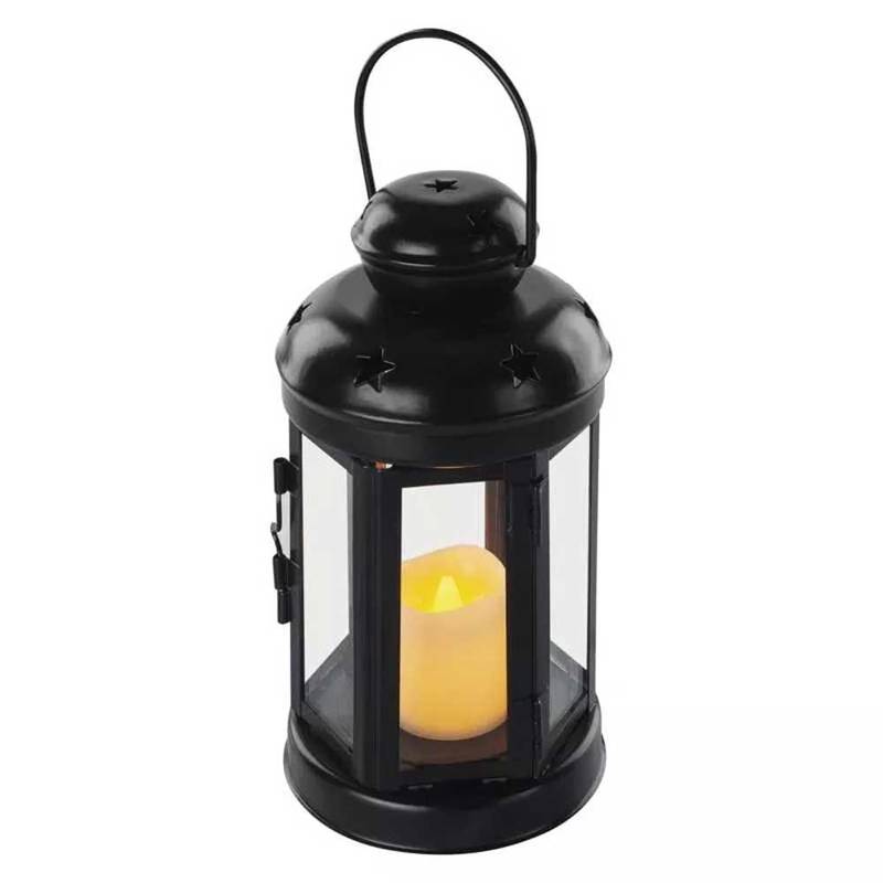 BLACK LANTER 1LED CANDLE VNT
