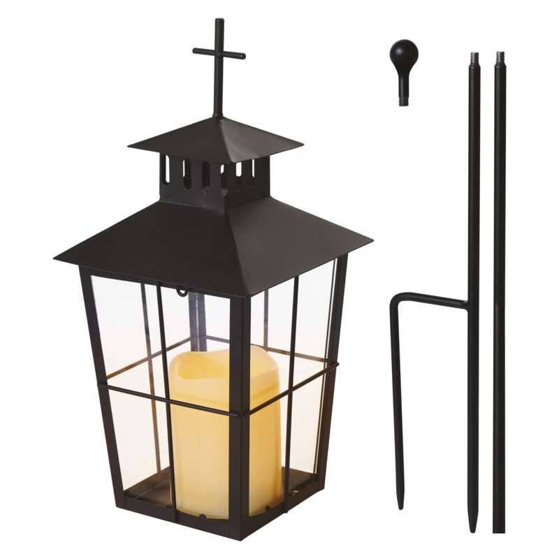 Dekoratsioon 1 LED latern seisev 15x90cm vintage 3xAAA *
