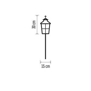 Dekoratsioon 1 LED latern seisev 15x90cm vintage 3xAAA *