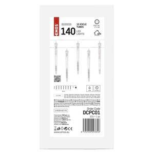 Valguskett 140 LED 0,29x3,6m + 5m jääpurikad külm valgus