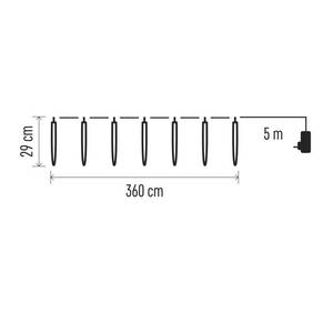Valguskett 140 LED 0,29x3,6m + 5m jääpurikad külm valgus