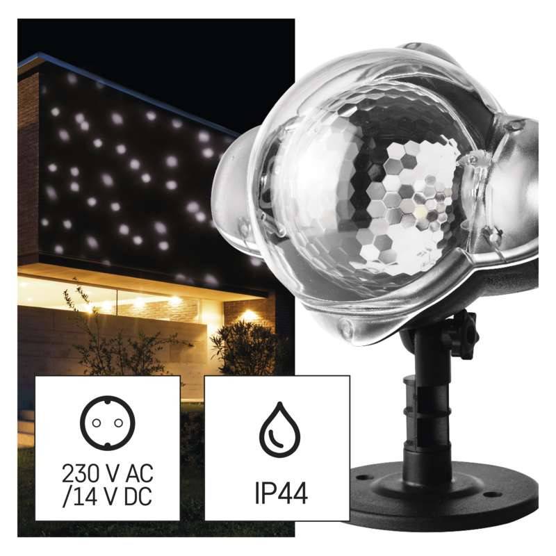 LED projektor IP44 tähed valge valgus