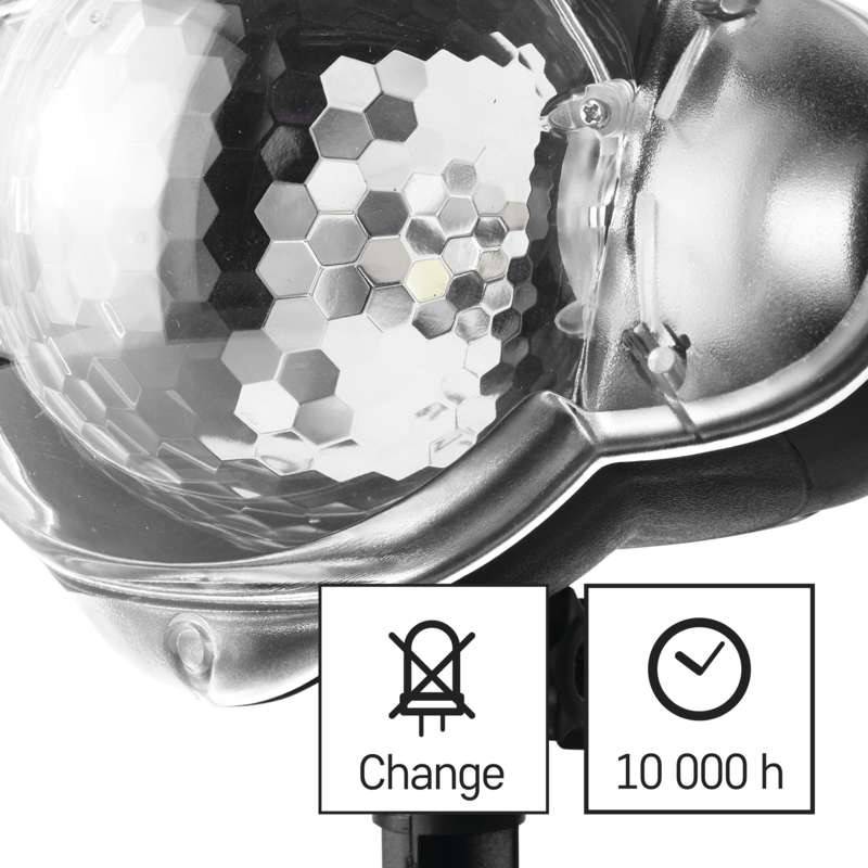 LED projektor IP44 tähed valge valgus