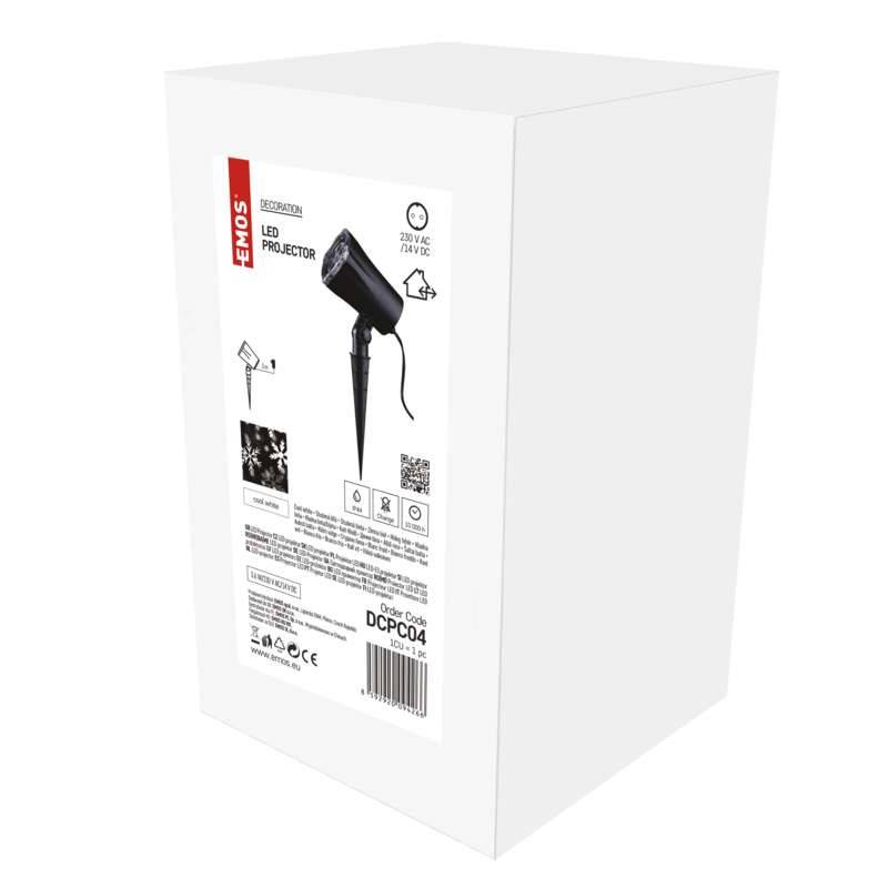 LED projektor IP44 lumehelbed külm valgus