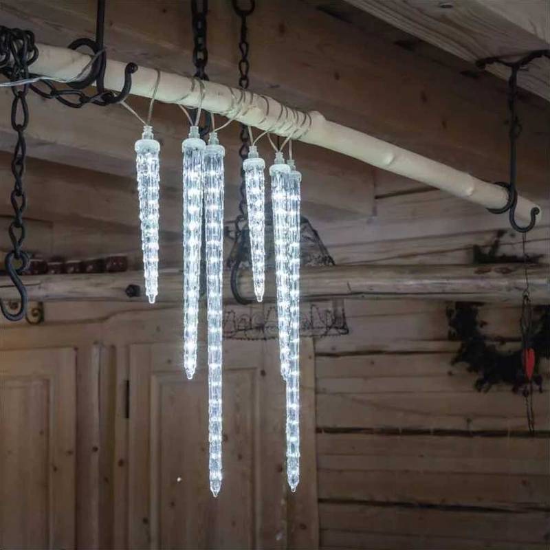160LED ICICLE 6 TUBES CW FALL
