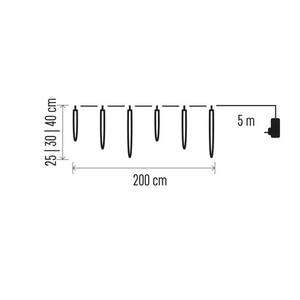 160LED ICICLE 6 TUBES CW FALL