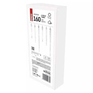 160LED ICICLE 6 TUBES CW FALL