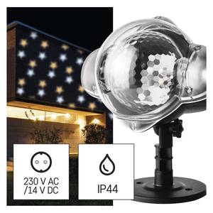 LED projektor IP44 tähed külm/soe valgus