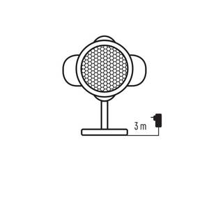 LED projektor IP44 tähed külm/soe valgus