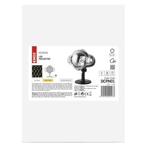LED projektor IP44 tähed külm/soe valgus