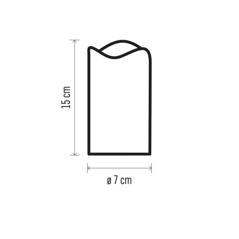 4LED projektor küünal 7x15cm tähed soe valgus