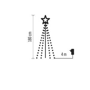 Dekoratsioon 180 LED jõulupuu 180cm IP44 külm valgus taimeriga