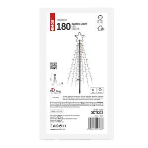 Dekoratsioon 180 LED jõulupuu 180cm IP44 külm valgus taimeriga