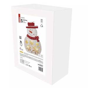 5LED XMAS WOOD SNOWMAN 2AA T WW