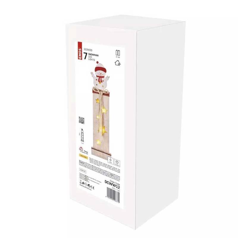 5LED XMAS WOOD SNOWMEN 2AA T WW