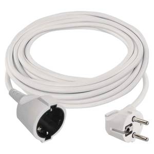 Jätkujuhe 7m H05VV-F3G 1,5 mm² valge maandusega