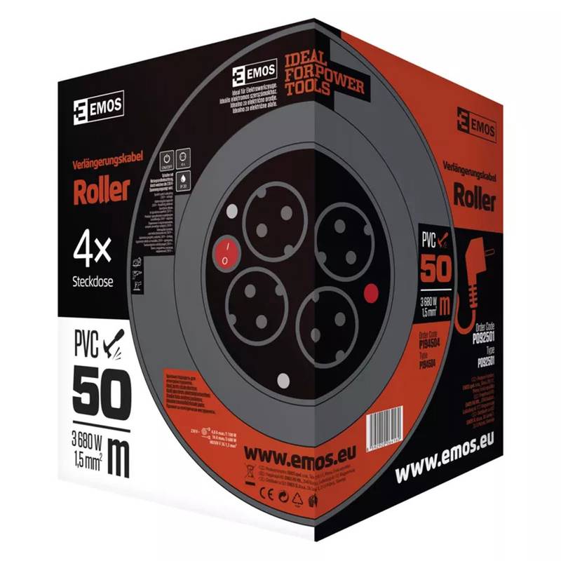 Kaablitrummel 50m 3x1.5mm² H05VV-F3G
