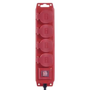 Pikendusjuhe 10 m / 4 pesaga / lüliti / H07RN-F 1.5 mm², IP44