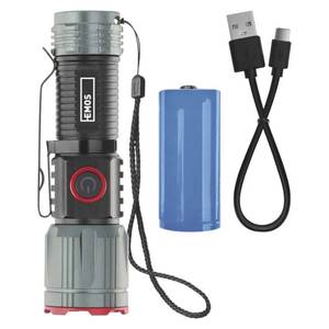 Rechargeable LED Flashlight, 300 lm, Focus, USB-C