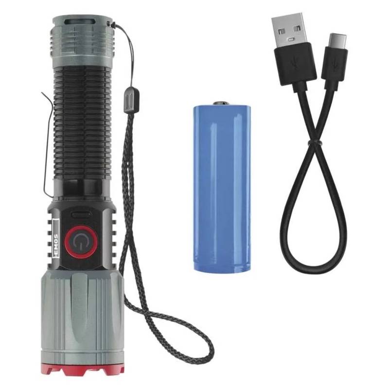Laetav LED taskulamp, 1200 lm, akupangaga, USB-C