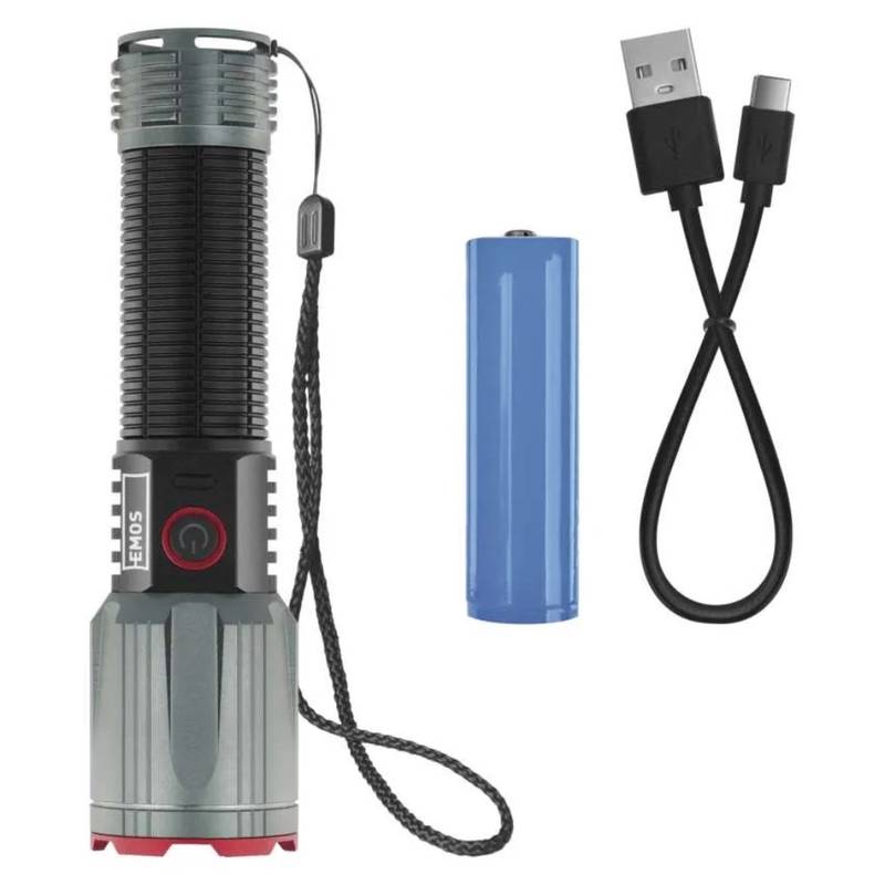 Laetav LED taskulamp, 3000 lm, akupangaga, USB-C