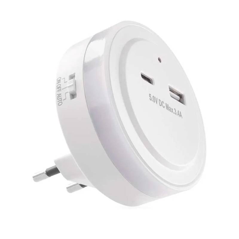 LED öövalgusti, USB laadijaga, fotosensor, 5lm *