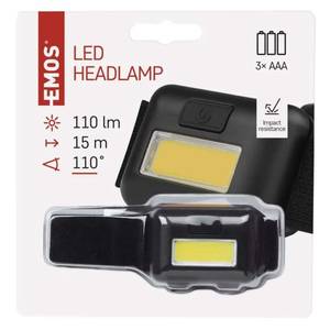 COB LED pealamp, 110 lm, 3× AAA
