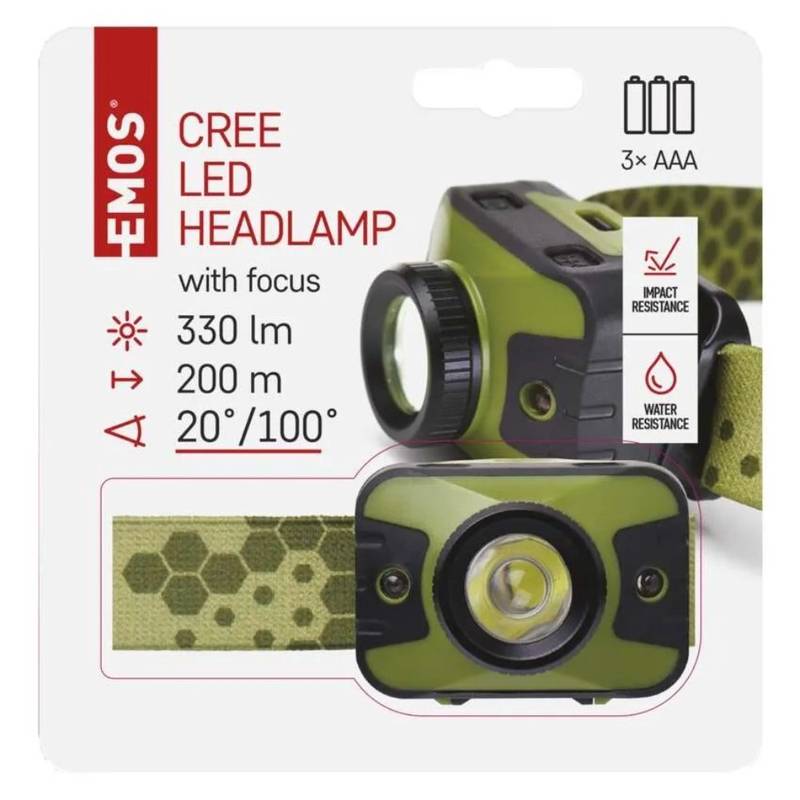 CREE LED pealamp, 330 lm, 200 m
