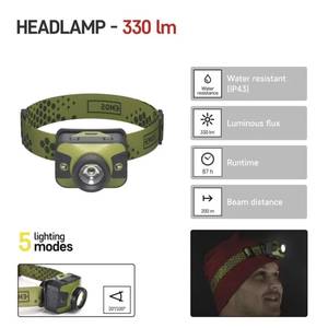 CREE LED pealamp, 330 lm, 200 m