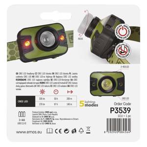 CREE LED pealamp, 330 lm, 200 m