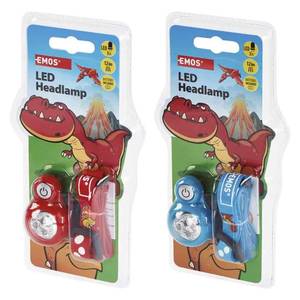 Headlamp - Dino, 2× CR2032, 8 pcs, display box